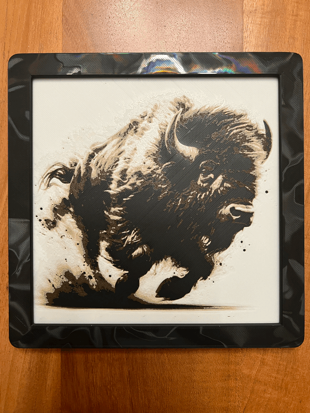 Animal Buffalo Hueforge / 2d poster