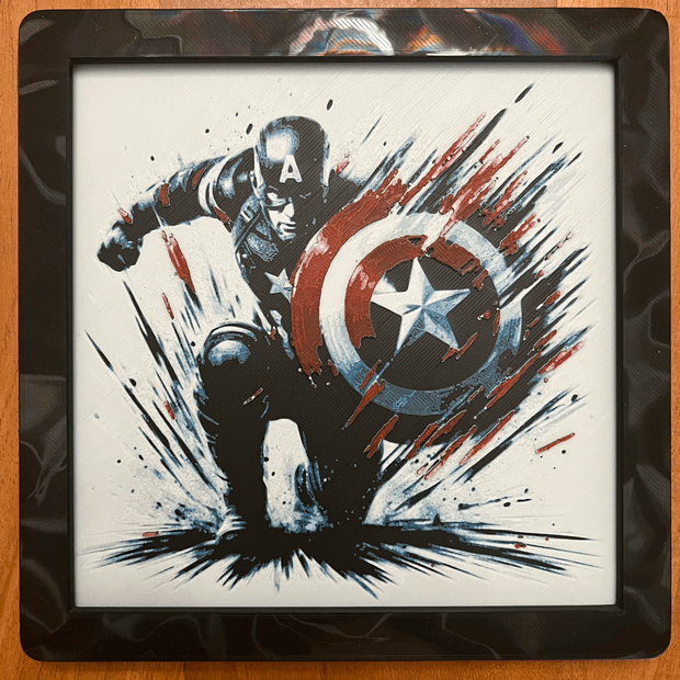 Marvel Captain America Hueforge / 2d poster