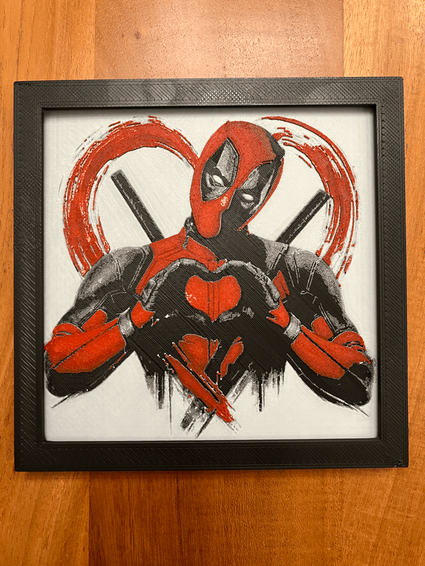 Marvel Deadpool heart Hueforge / 2d poster
