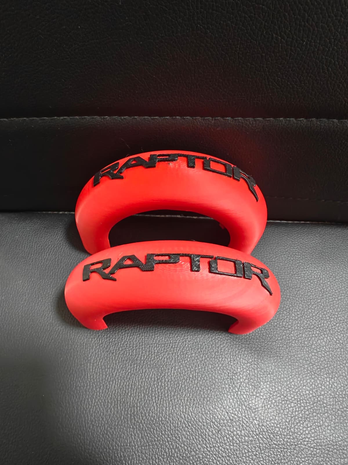 PREMIUM VERSION RAPTOR TEXT 2022+NextGen Ford Ranger Raptor Back Tow Hook Covers for Round Hooks