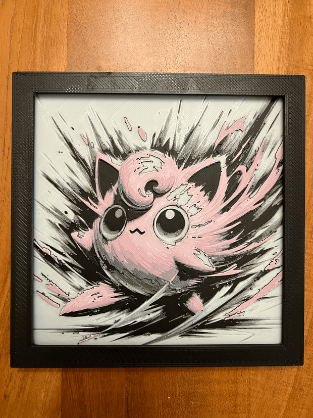 Pokemon Jigglypuff Hueforge / 2d poster