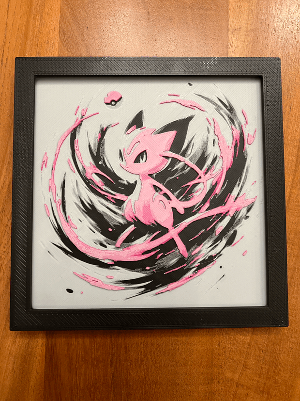 Pokemon Mew Hueforge / 2d poster