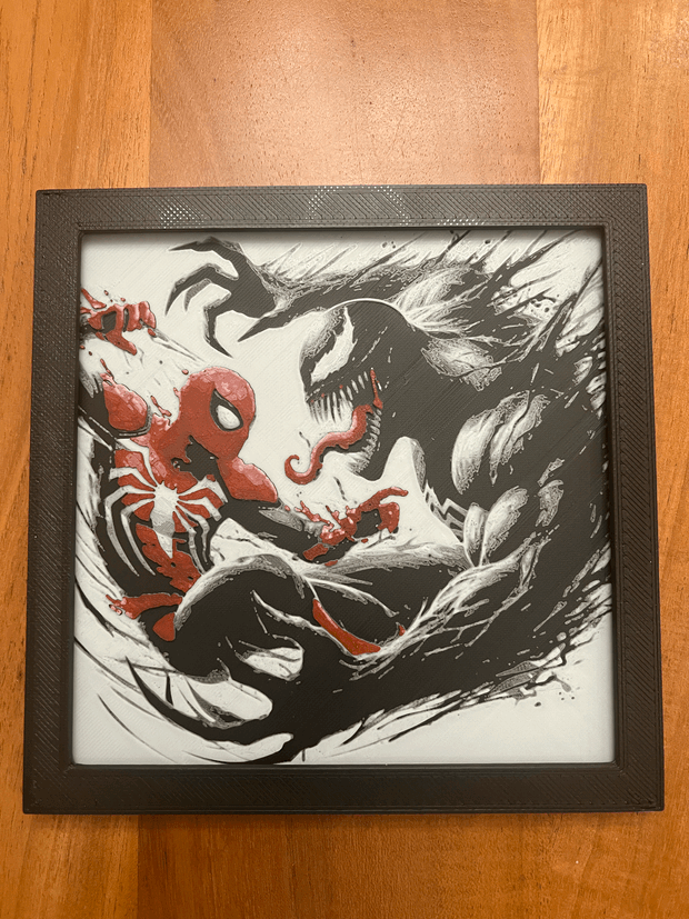 Marvel Spider-man vs Venom Hueforge / 2d poster