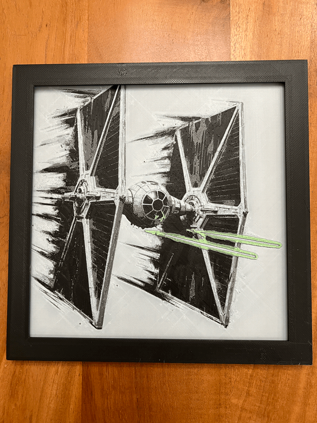Star wars Tie Fighter Hueforge / 2d poster