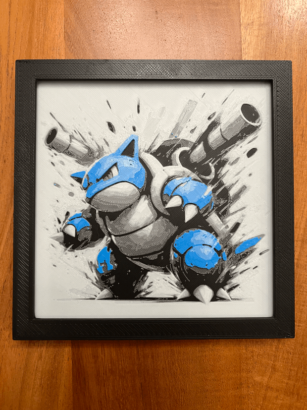 Pokemon Blastoise Hueforge / 2d poster