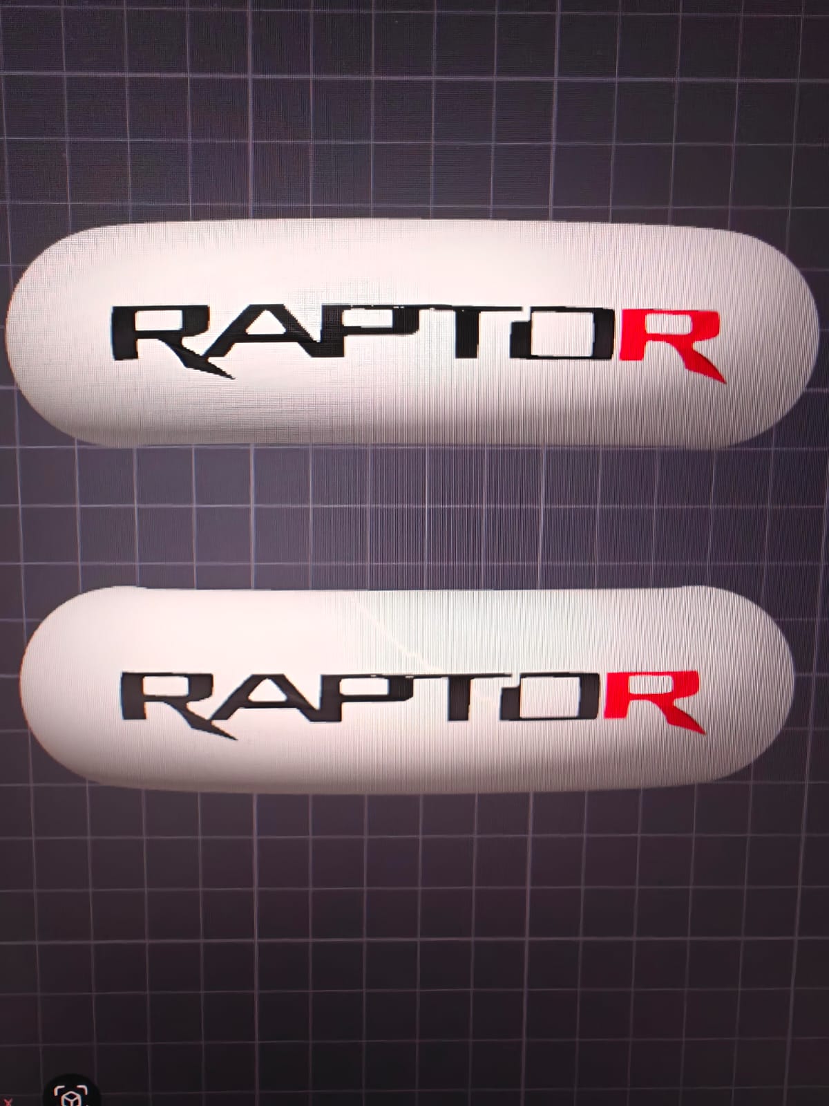 PREMIUM VERSION RAPTOR TEXT 2022+NextGen Ford Ranger Raptor Back Tow Hook Covers for Round Hooks