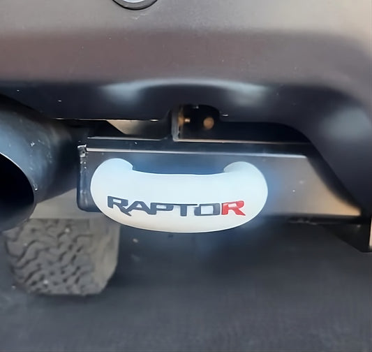 PREMIUM VERSION RAPTOR TEXT 2022+NextGen Ford Ranger Raptor Back Tow Hook Covers for Round Hooks